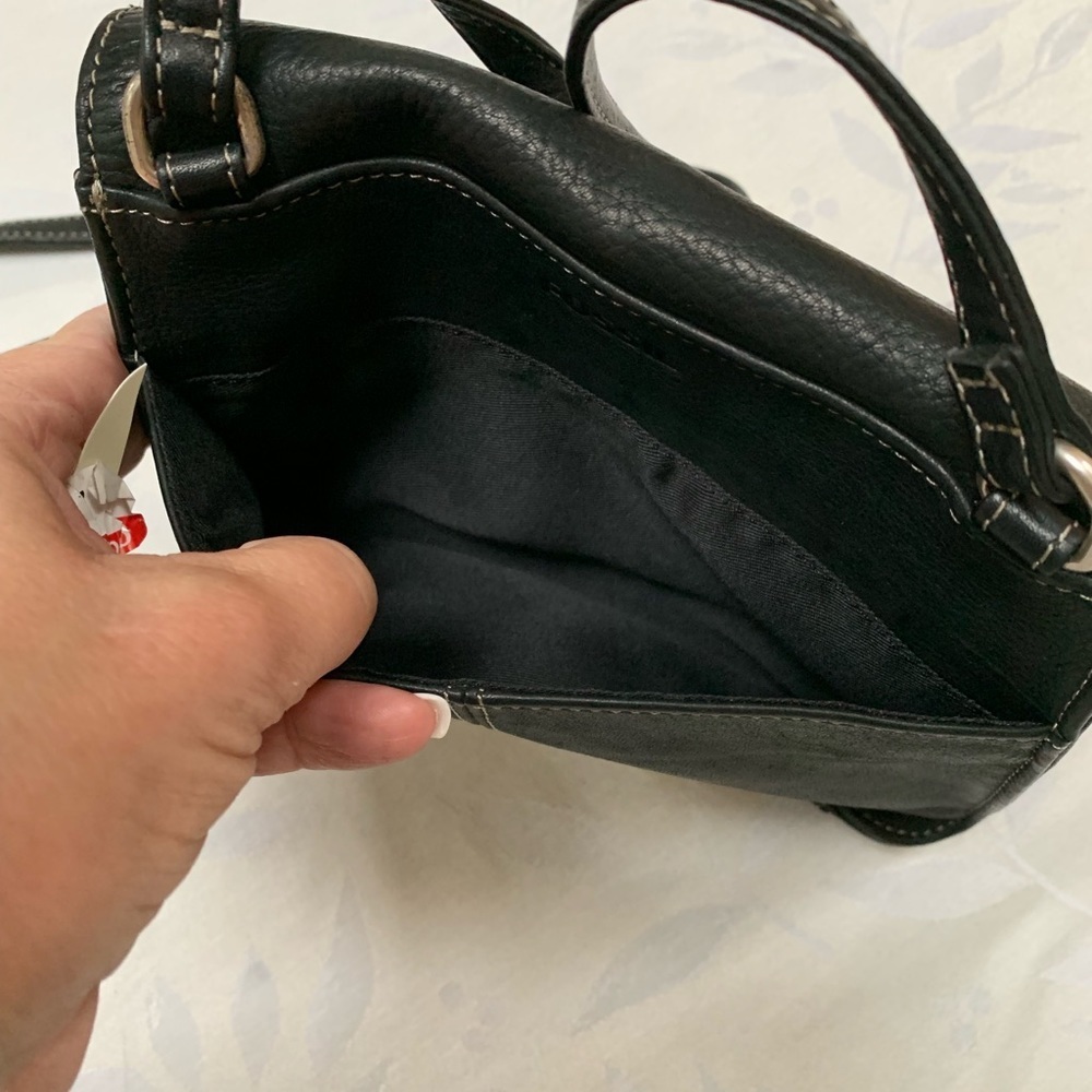 Fossil black leather crossbody - Picture 5 of 8